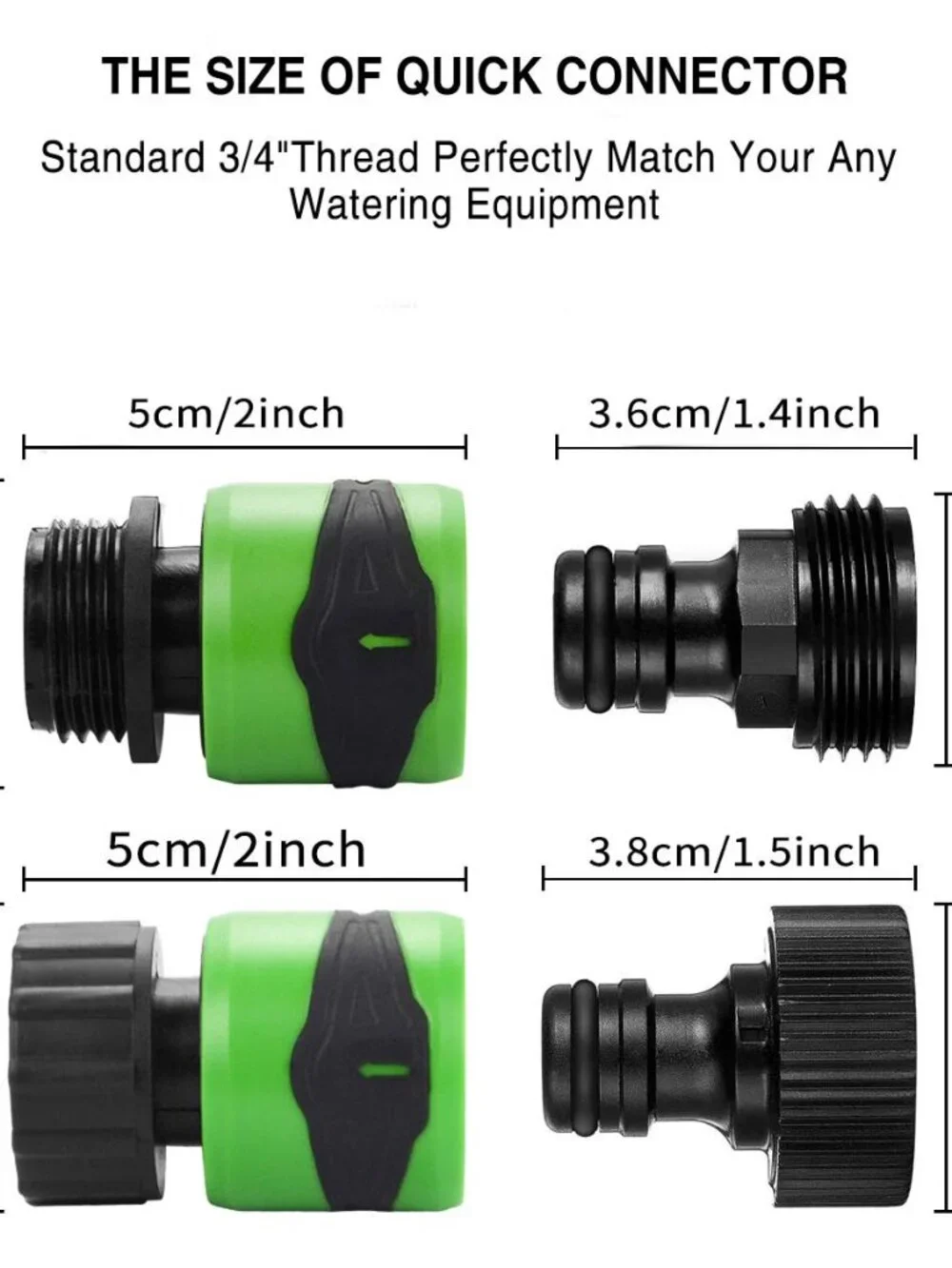 Garden Hose Quick Connect Male and Female- Quick Link and Disconnect- Easy to Op